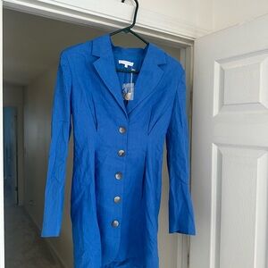 Olivaceous Blue Blazer Dress